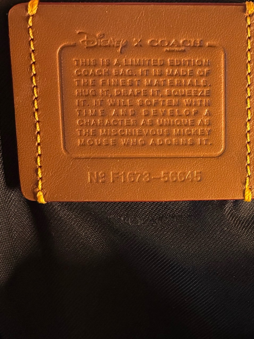 Disney X Coach Mickey Blue Calf Leather City Tote - Picture 14 of 14